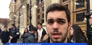 Protest la Cluj – Studenții de la Drept, nemulțumiți de legile Justiției
