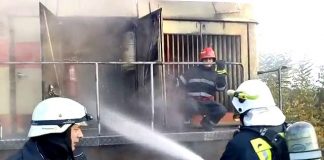 Pasageri evacuați după ce locomotiva trenului Cluj-Viena a luat foc