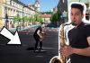 Cu skateboard-ul și saxofonul pe străzile din Cluj-Napoca