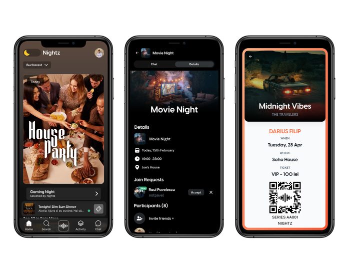 Nightz_aplicatie planificare eveniment