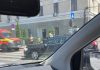 Accident rutier în Piața Cipariu: Un autoturism a fost avariat grav