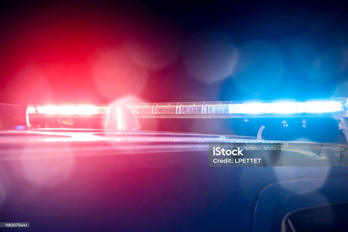 Police red and blue lights