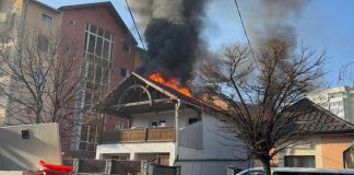 Cluj: incendiu de proporții la o casă de pe strada Câmpului