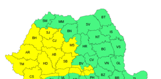 Meteorologii au prelungit avertizările de ploi și vânt, în toată țara, până luni