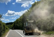 Lucrări de întreținere pe DJ 108B limită cu județul Sălaj – Bobâlna – Răzbuneni – Maia – Șomcutu Mic