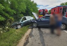 Accident rutier la Cojocna: doi răniți au fost transportați la spital