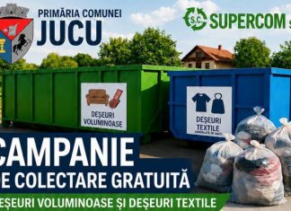 Campanie gratuită de colectare a deșeurilor voluminoase și textile în comuna Jucu