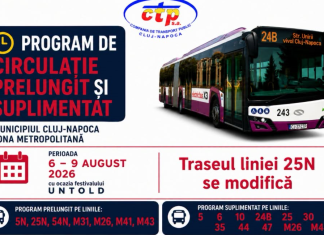 CTP Cluj-Napoca prelungește programul de noapte și suplimentează transportul pe durata UNTOLD